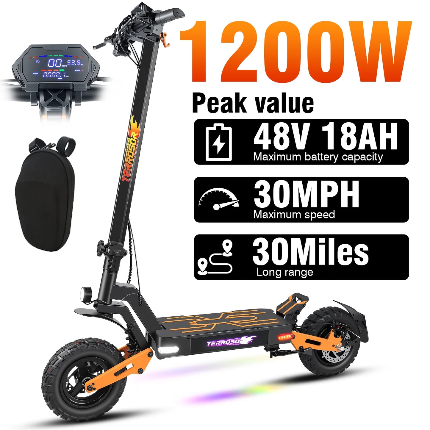 LELEKUAIC Electric Scooter For Adults T9 1001-2000W