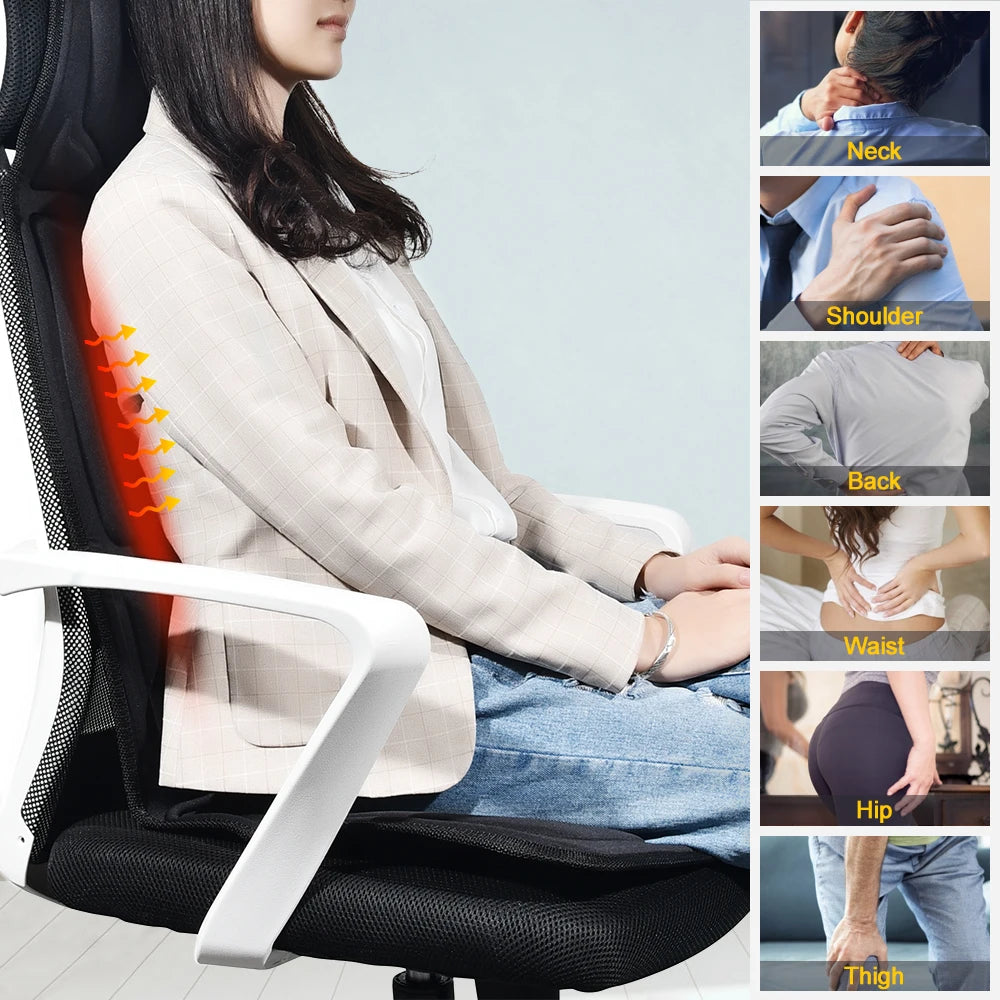 Hailicare Massage Chair Pad With Electric Heating And Vibration