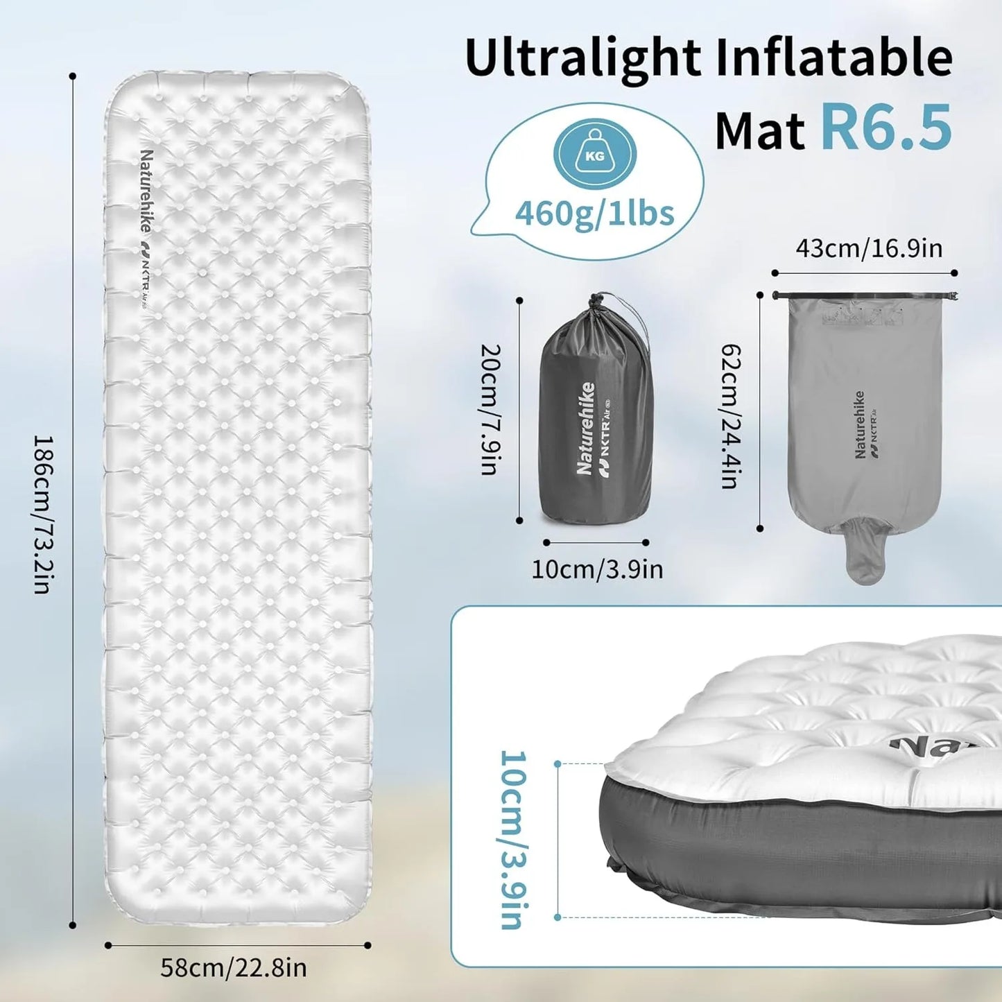 Naturehike R6.5 Ultralight Air Mattress for Camping