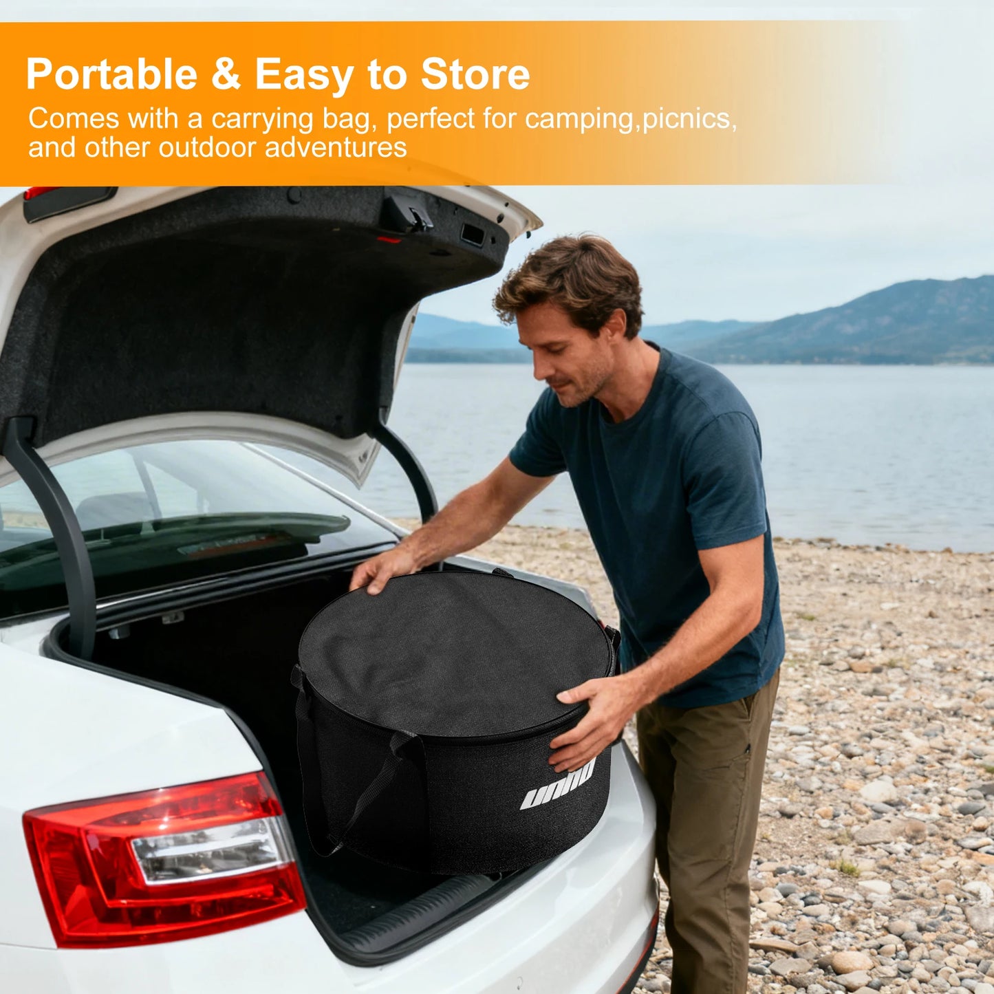 Wood Burning Fire Pit Stainless Steel Smokeless Portable Carry Bag