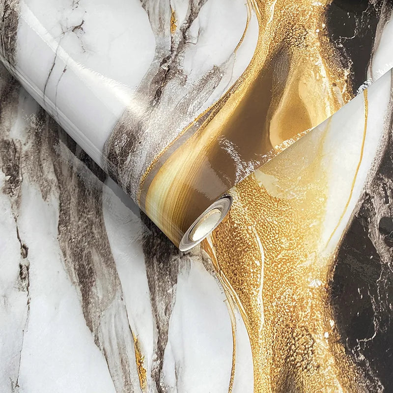 Imitation Marble Self-Adhesive Wallpaper For Living Room