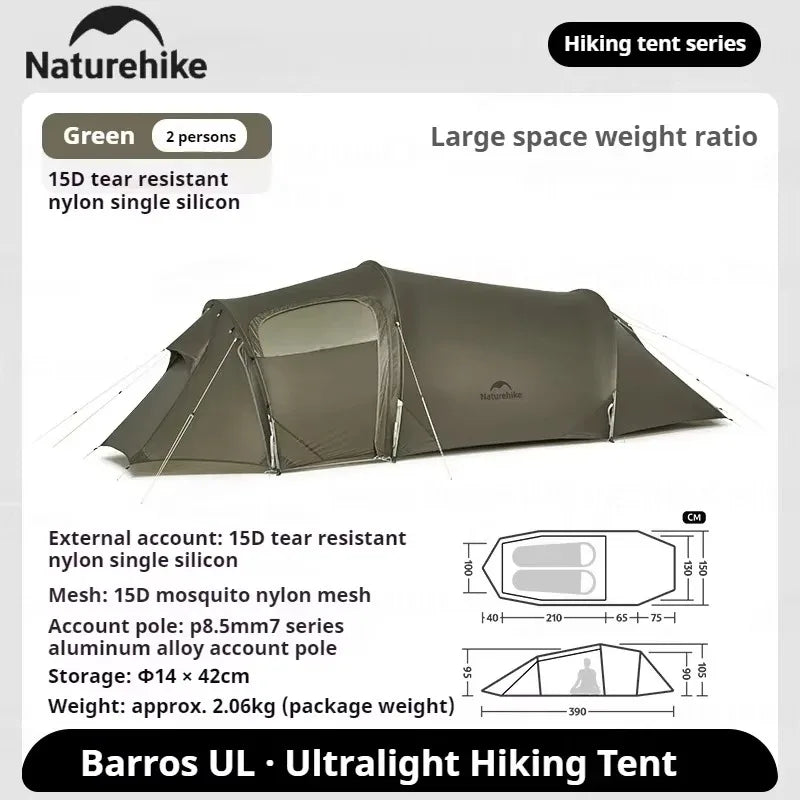 Naturehike Opalus UL Tunnel Tent 4-Season Lightweight Hiking