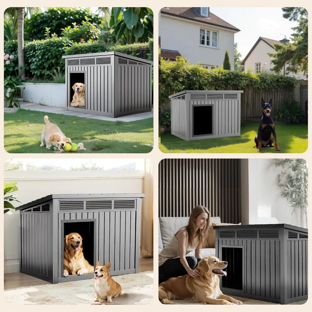 XMSJ Large Weatherproof Dog House With Removable Roof