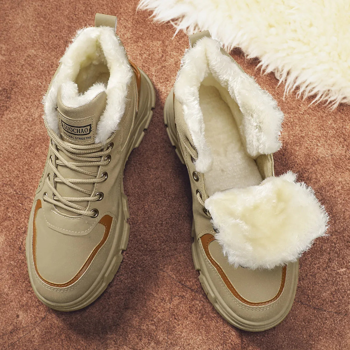 Men's Mid Calf Boots Basic Style Comfortable Cotton