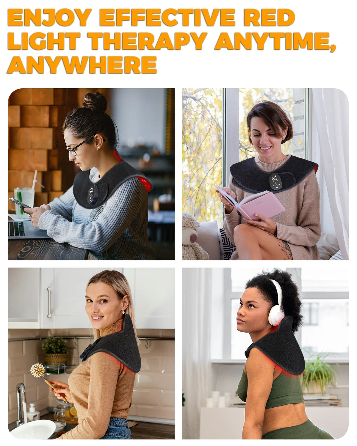 Neck Shoulder 660nm 850nm Infrared Light Therapy Massager