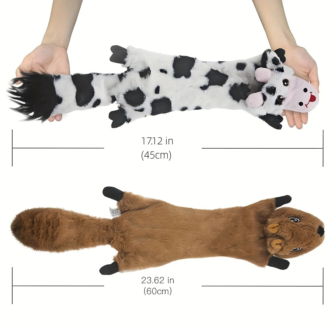 5-Pack Squeaky Plush Dog Toys for Medium and Large Breeds
