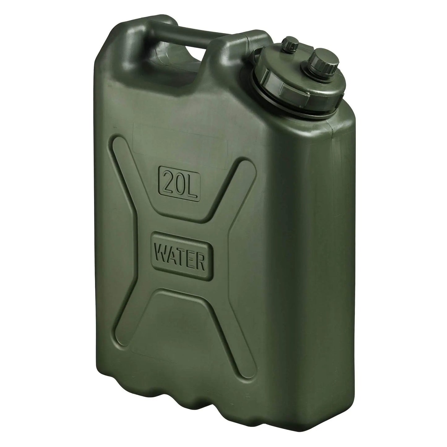 Scepter 10-Pack Portable Military Style Water Container for Camping & Outdoors, 5 Gallon, Green - Heavy-Duty Plastic Beverage