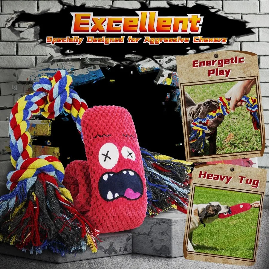 Indestructible Dog Chew Toys For Aggressive Chewers Tug Rope