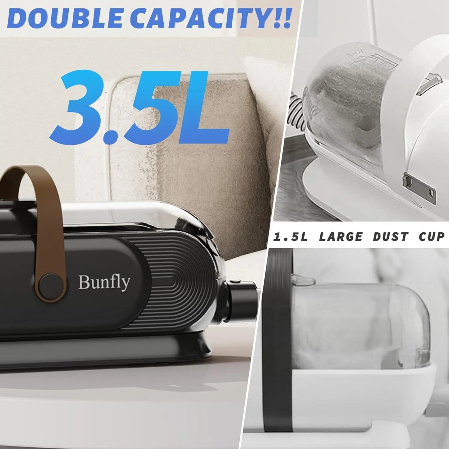 Pet Grooming Vacuum Kit With 13000kPa Suction For Home