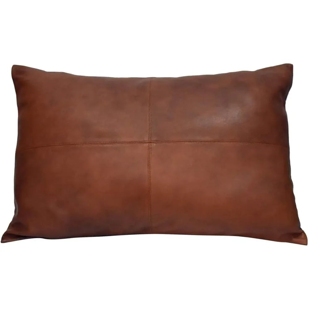Lambskin Leather Pillow Cover Dolly Lamb Sofa Cushion Case