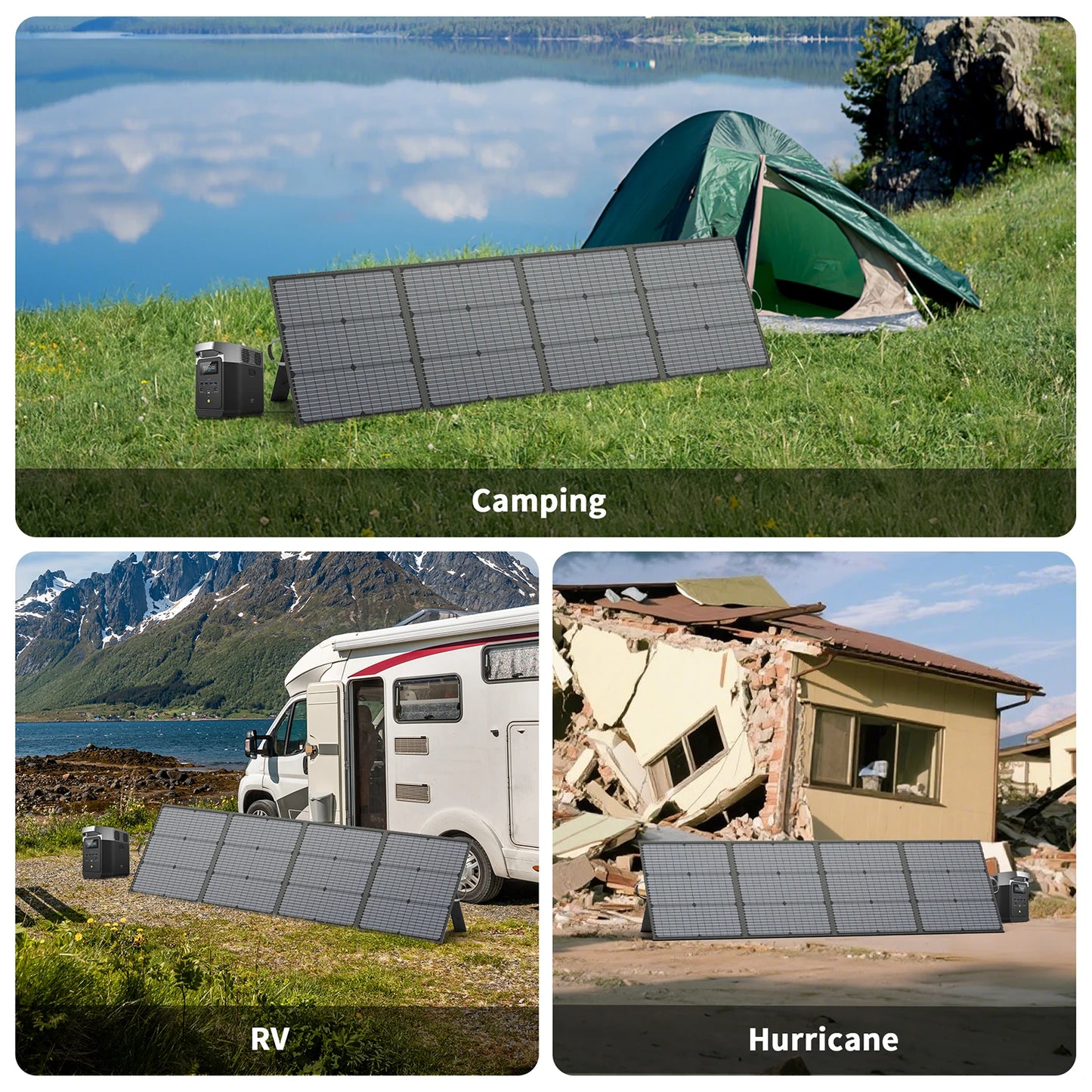 MHPOWOS 220W Foldable Solar Panel Charger For Outdoor Use