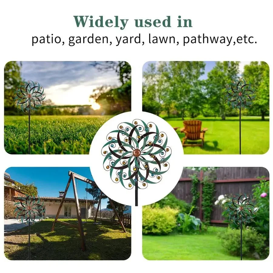 Large Metal Wind Spinners for Outdoor, Metal Yard Art Wind Sculptures amp Spinners for Yard and Garden Decorations 20x80 Inches