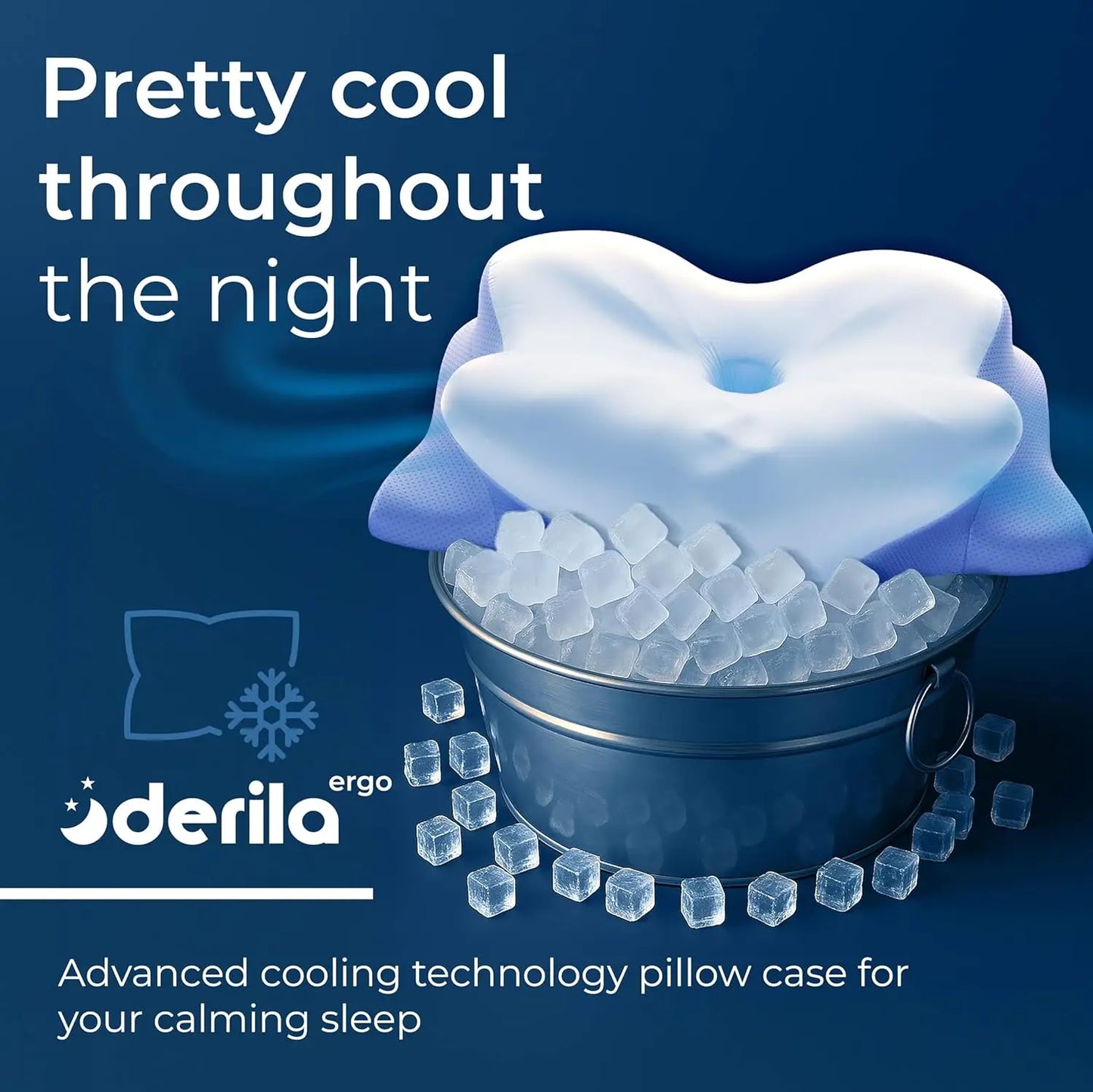 Ergonomic Cervical Neck Pillow for Sleeping, Memory Foam Contour Design for Back and Side Sleepers, 21.25x14.17x4.72 Inches