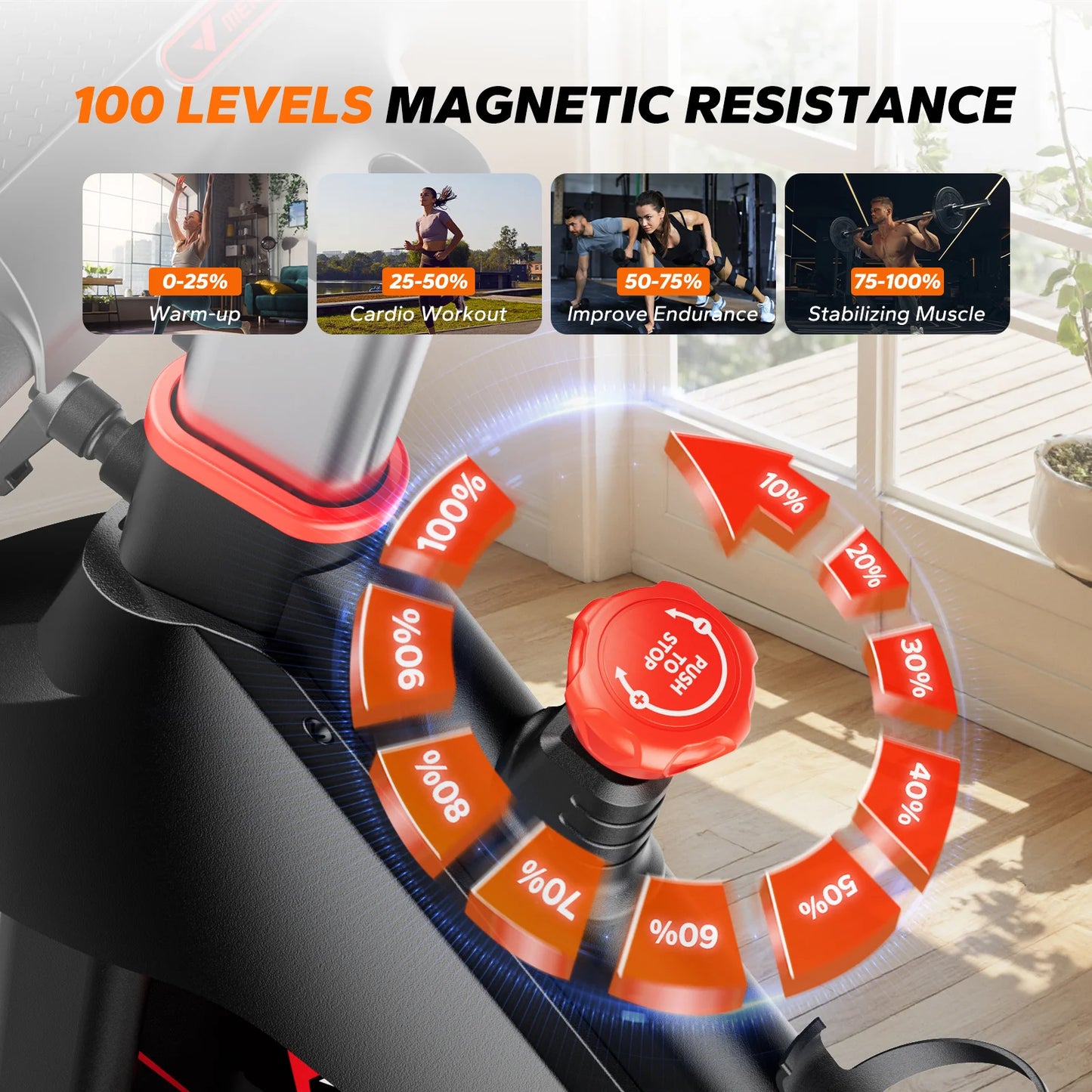 MERACH S38 Indoor Cycling Bike With Magnetic Resistance And App