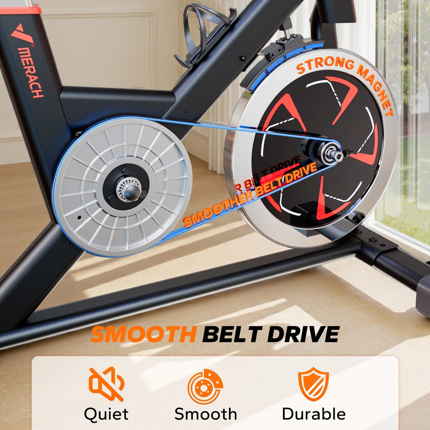 MERACH S38 Indoor Cycling Bike With Magnetic Resistance And App