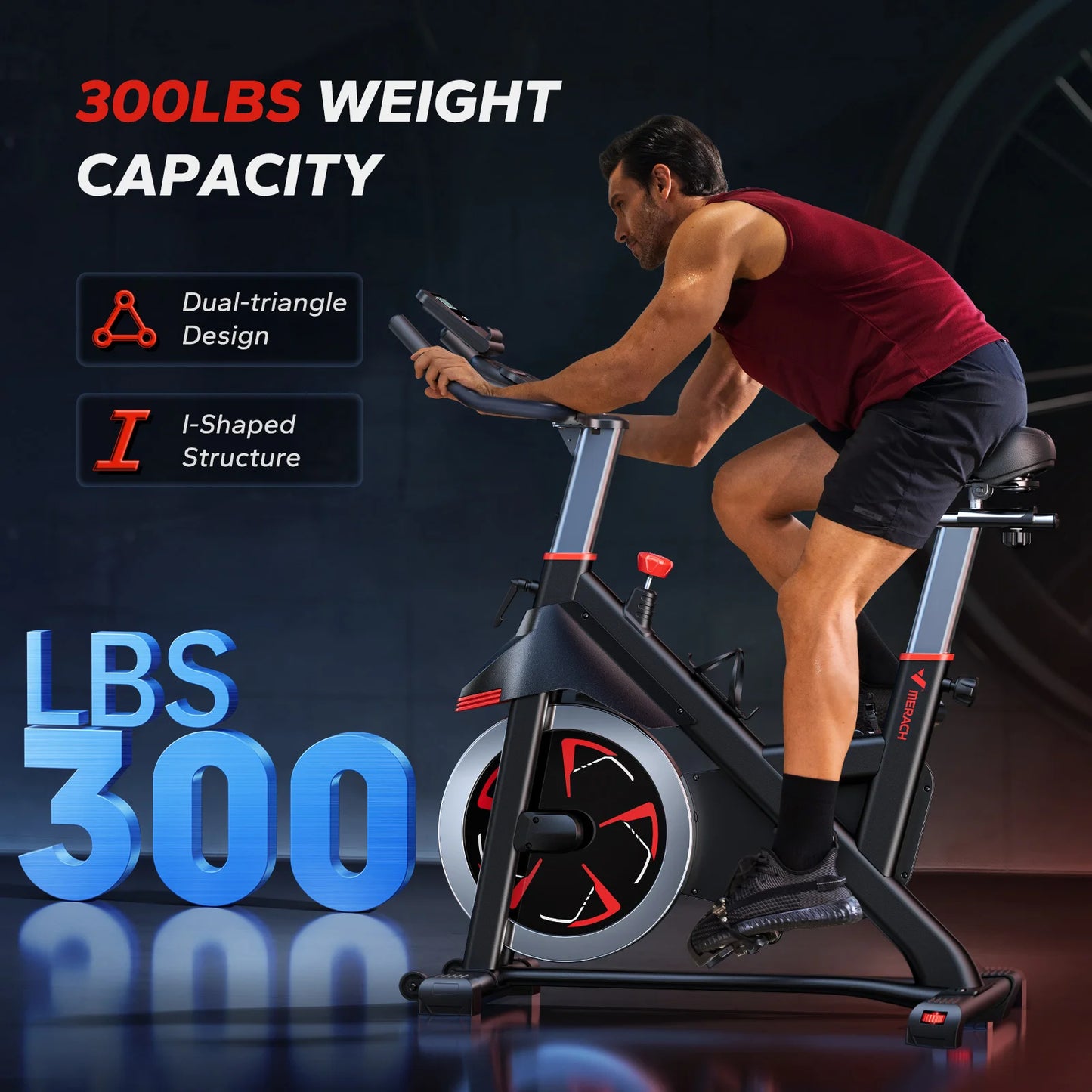 MERACH S38 Indoor Cycling Bike With Magnetic Resistance And App