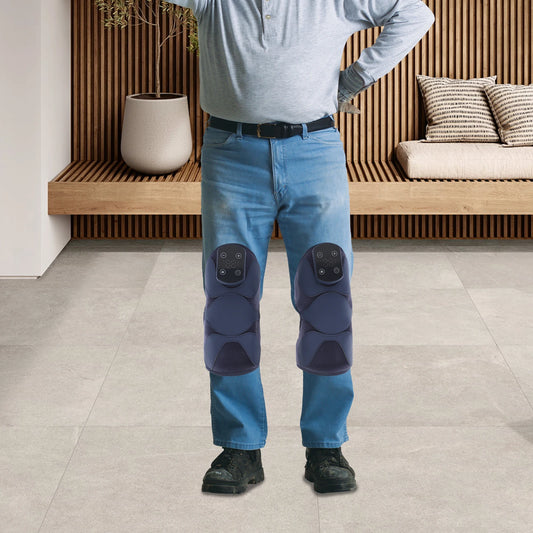 7W Drak Blue Massage Knee Pads, Freestanding Heating and Vibrating Knee Massager For Knees, Shoulders, and Other Joints