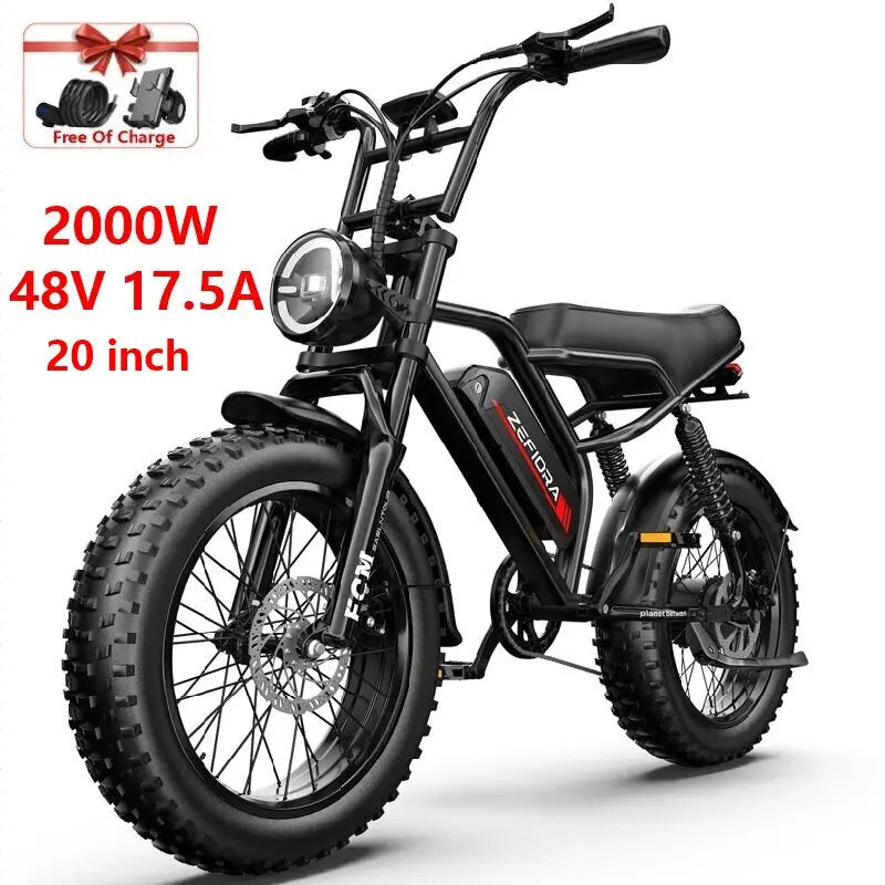 ZEFIORA V12 Electric Bike For Adults With Brushless Motor