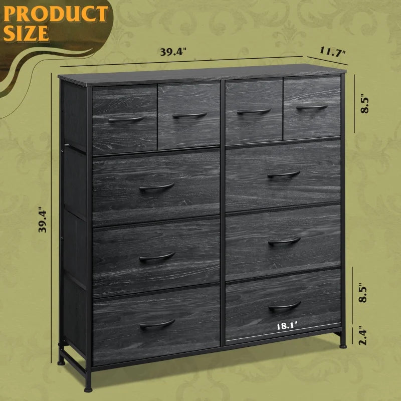 GALAXHERO Dresser With Fabric Drawers Storage Cabinet