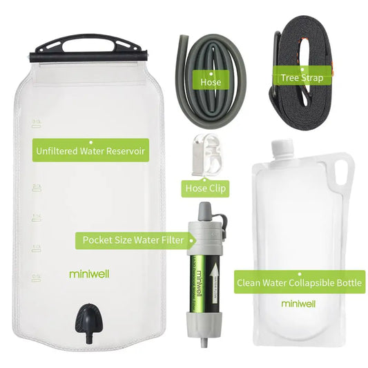 Miniwell Portable Water Purifier Straw Filter For Hiking And Survival