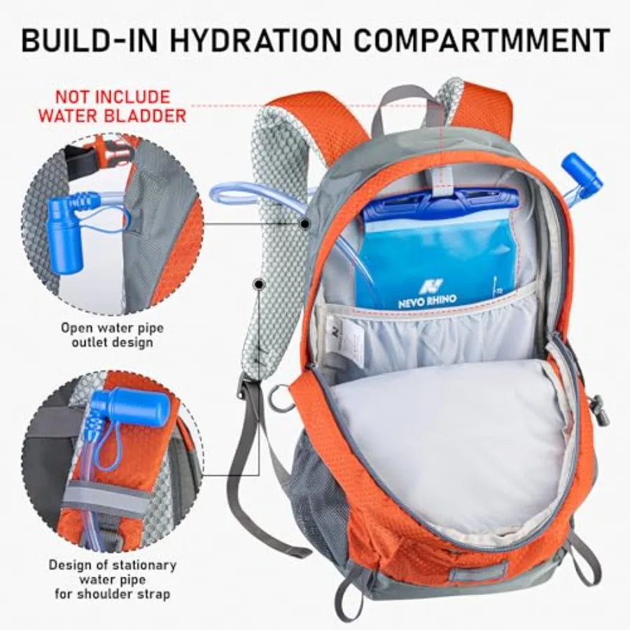 Hiking Backpack 20L Water Resistant Outdoor Day PackLightweight Travel Small Backpack for Men Women