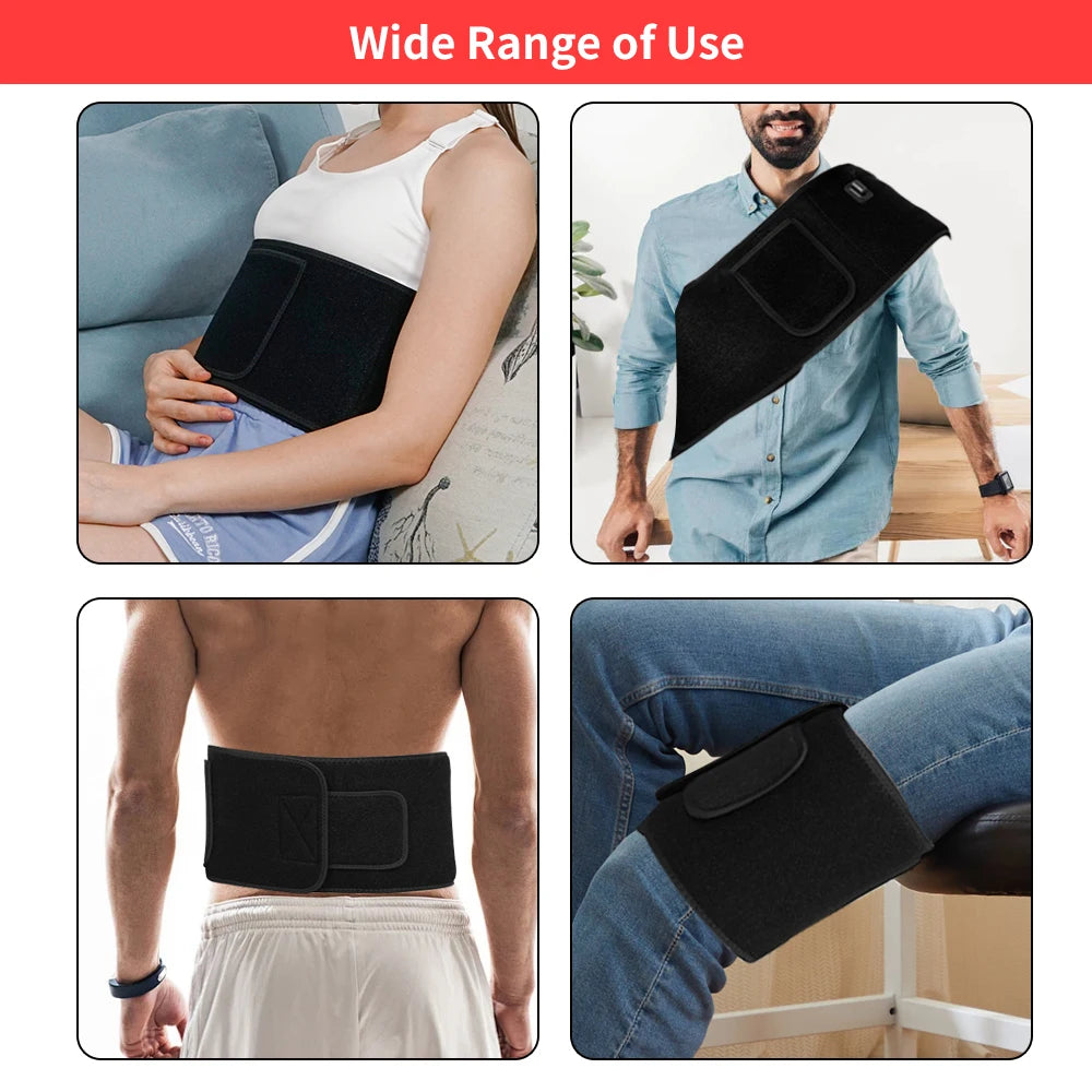 Red Light Blet Infrared Light Wrap for Body Pain Relief for Waist Back Stomach Muscle Repair, Decrease Inflammation, Speed Heal