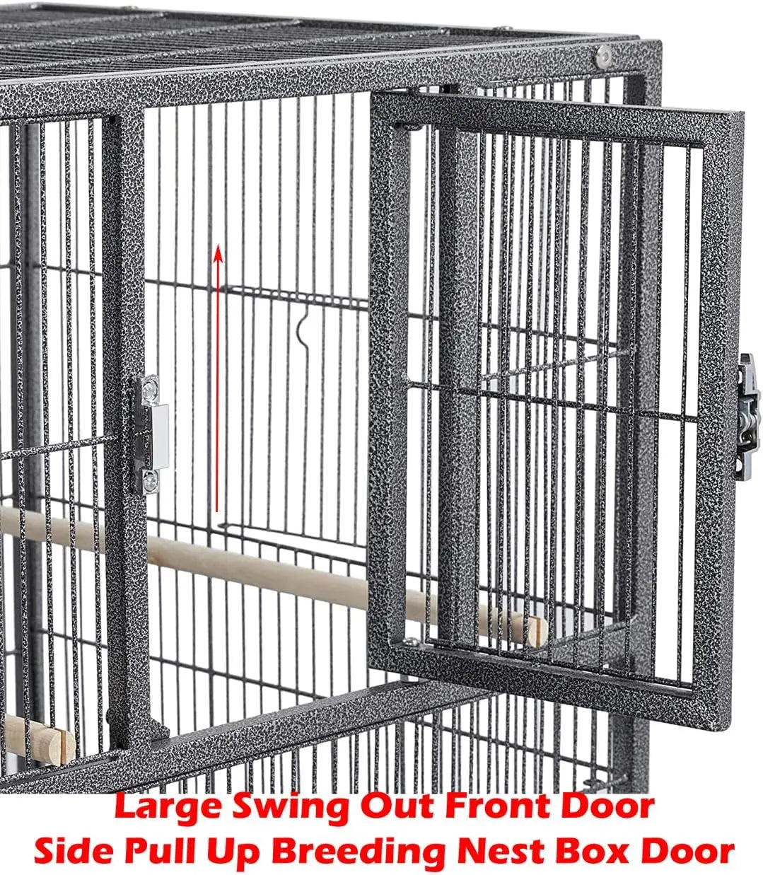 Combo Breeding Stacker Center Divided Breeder Bird Flight Double Rolling Cage with Side Breeding Nest