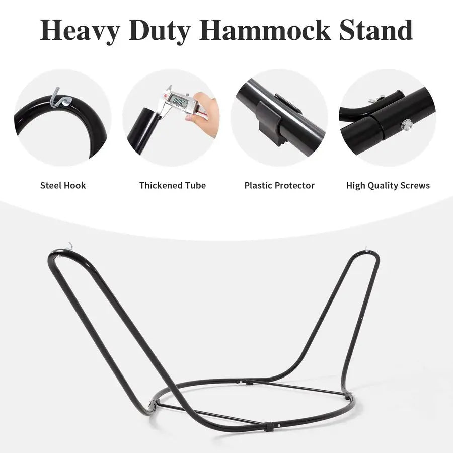 Outdoor Free Standing Hammock With Heavy Duty Stand