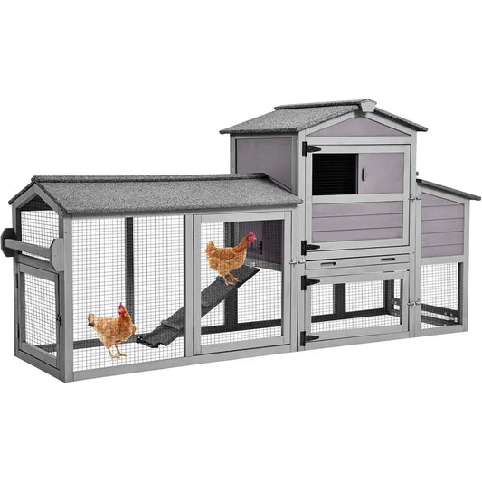 Outdoor Hen House Nesting Box Expandable Wooden Poultry Cage