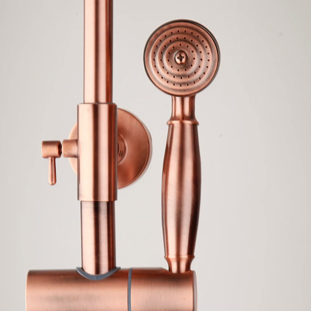 Torayvino Brass Rain Shower System Wall Mounted Bath Mixer