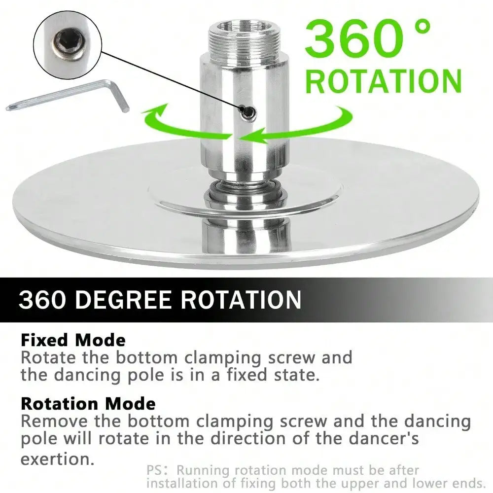 Dance Pole Kit 45mm Spinning And Static Pole For Exercise And Club