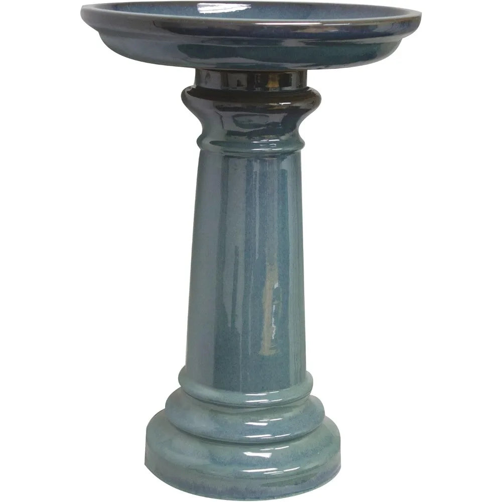 Durable Ceramic Bird Bath For Outdoor Use Weatherproof Garden Feature