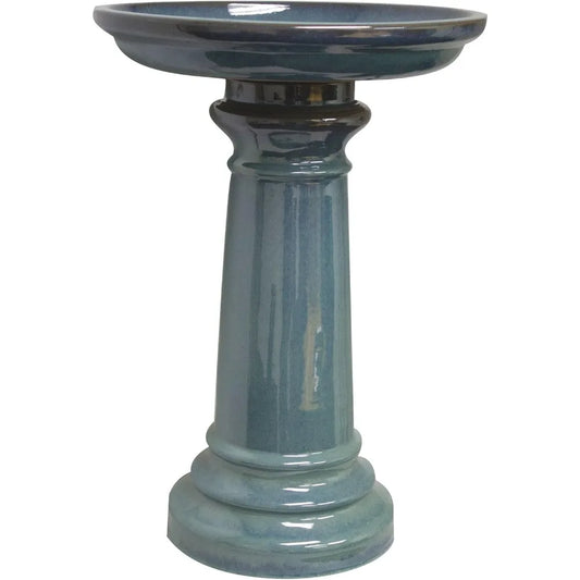Durable Ceramic Bird Bath For Outdoor Use Weatherproof Garden Feature