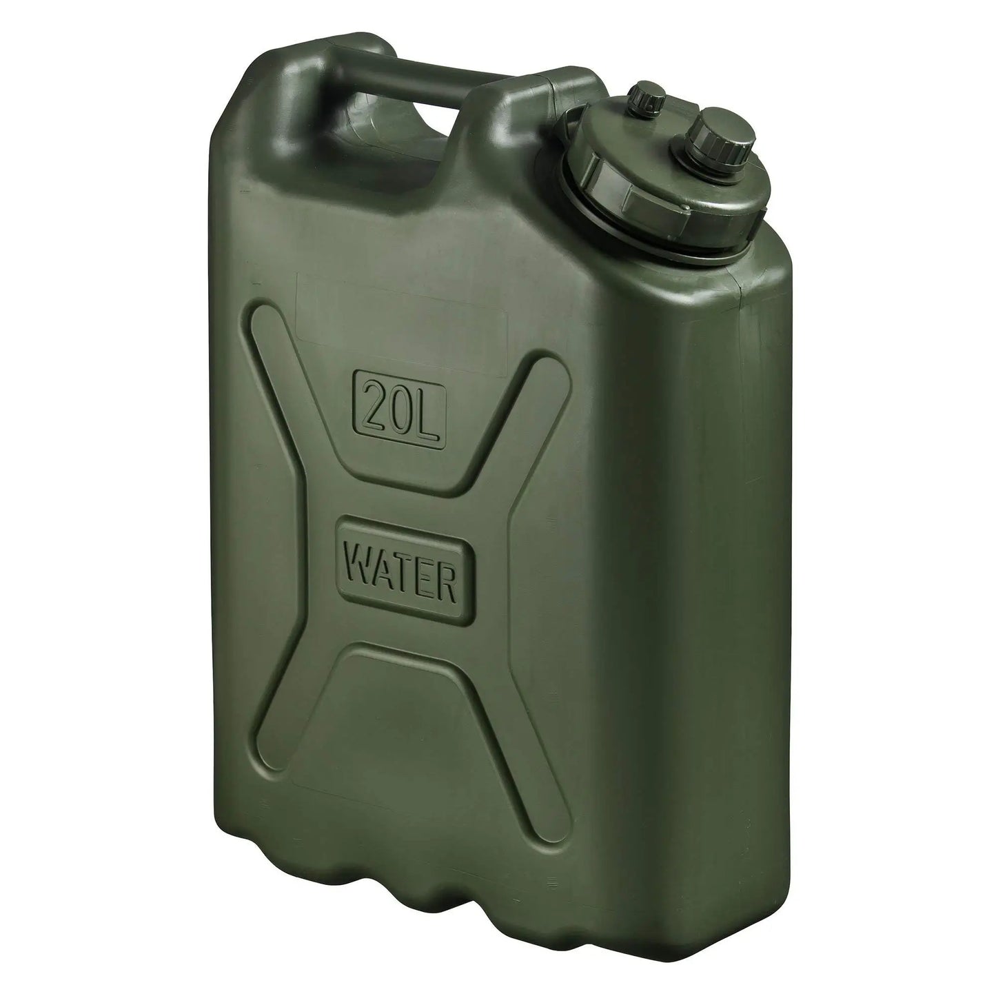 Scepter 10-Pack Portable Military Style Water Container for Camping & Outdoors, 5 Gallon, Green - Heavy-Duty Plastic Beverage