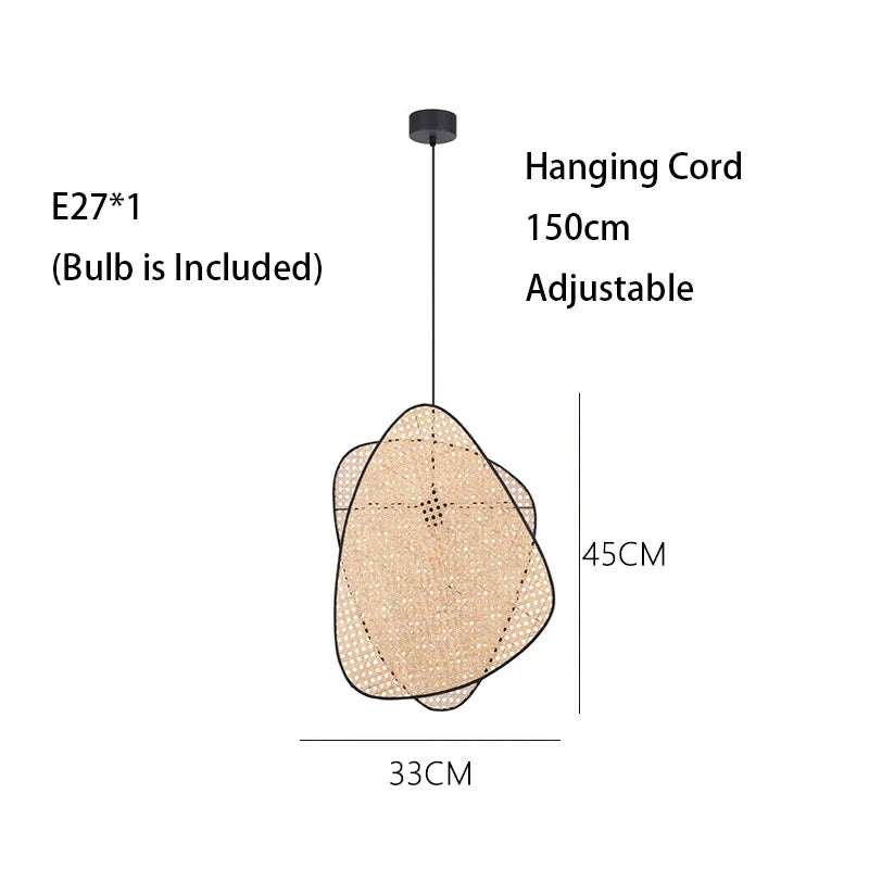 Features Rattan LED Floor Lamp For Living Room