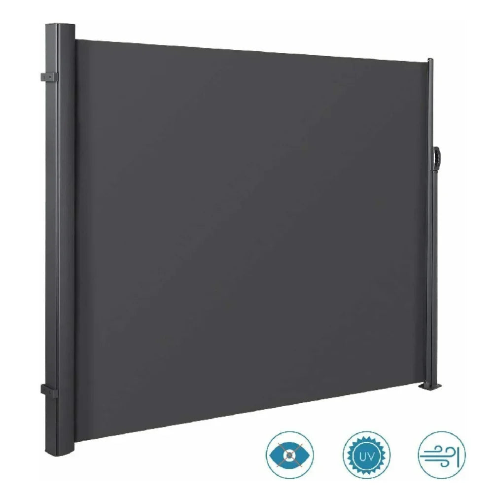 Retractable Side Awning for Outdoor Patio Privacy Screen and Shade