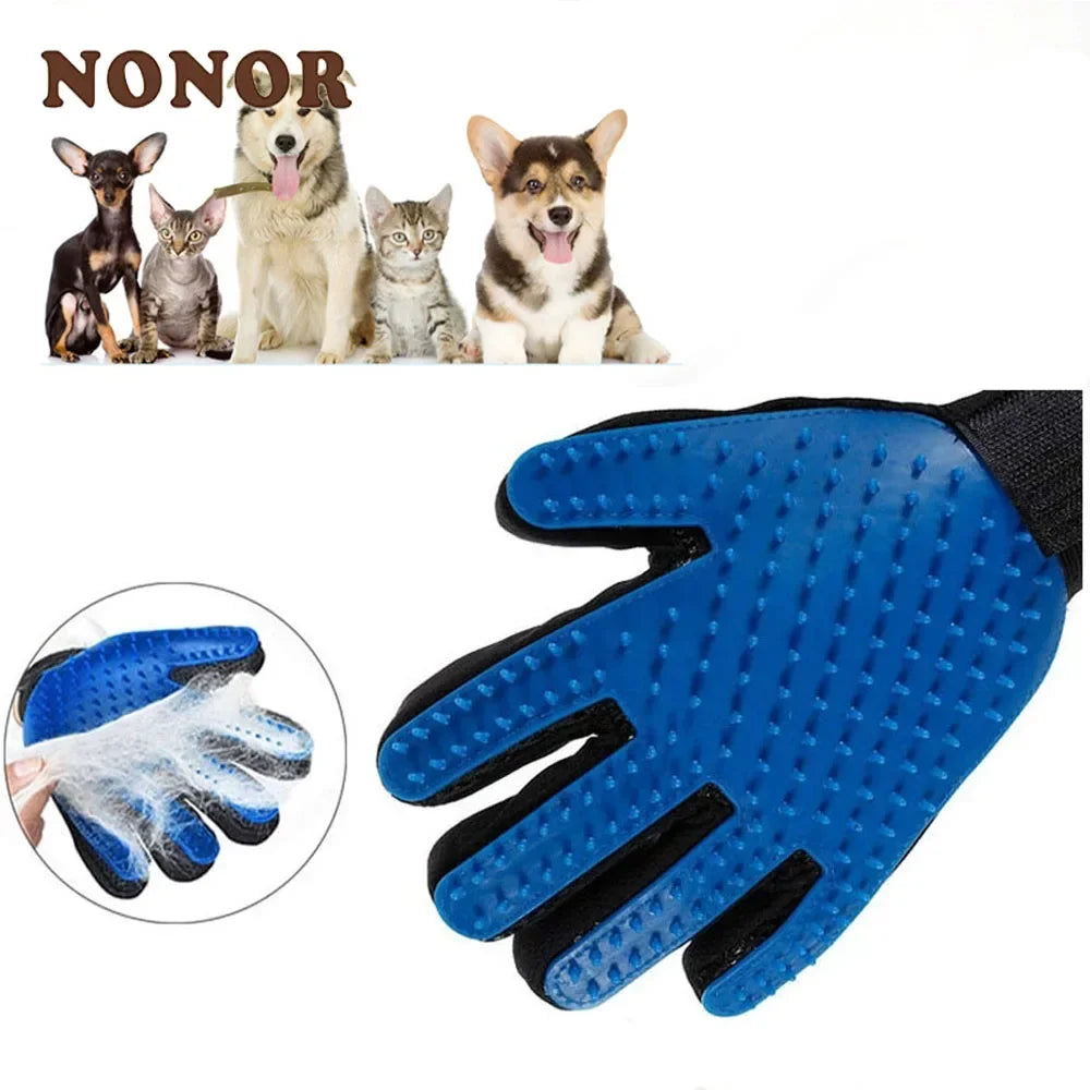 NONECN Silicone Pet Bath Brush Glove For Cats And Dogs
