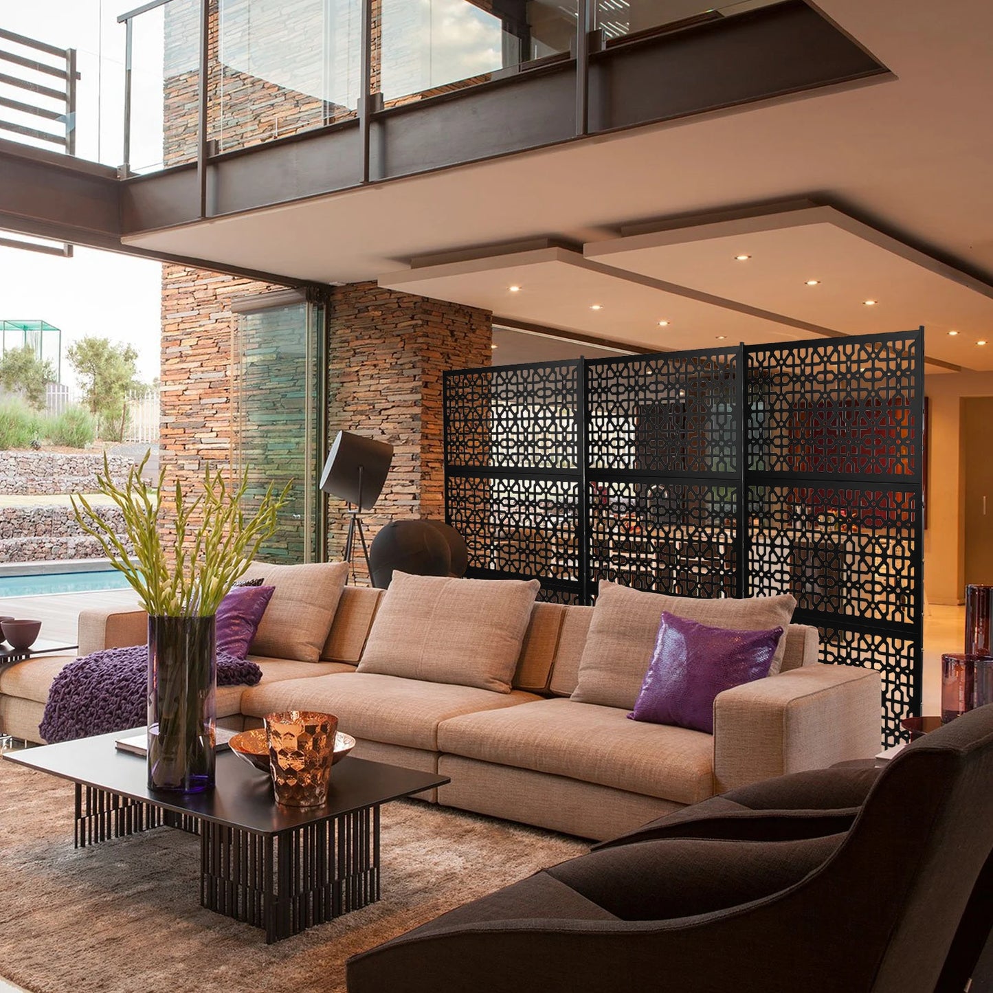 Outdoor Steel Privacy Panel Screen For Yard And Patio