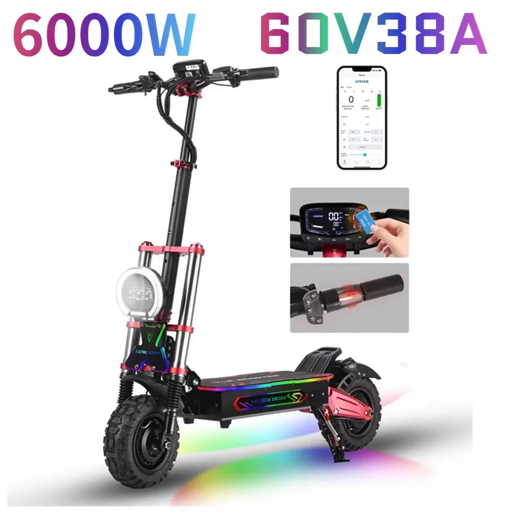 Boyueda S5 Electric Scooter 60V 38Ah Battery Off Road