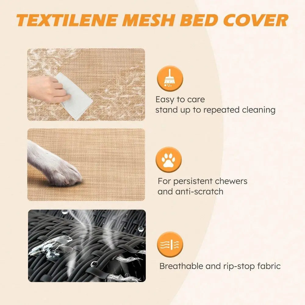 Dog Supplies Pet Furniture And Beds Dog Bed Elevated Dog Bed, Raised Dog Bed With Washable Breathable Mesh And Metal Frame, Port