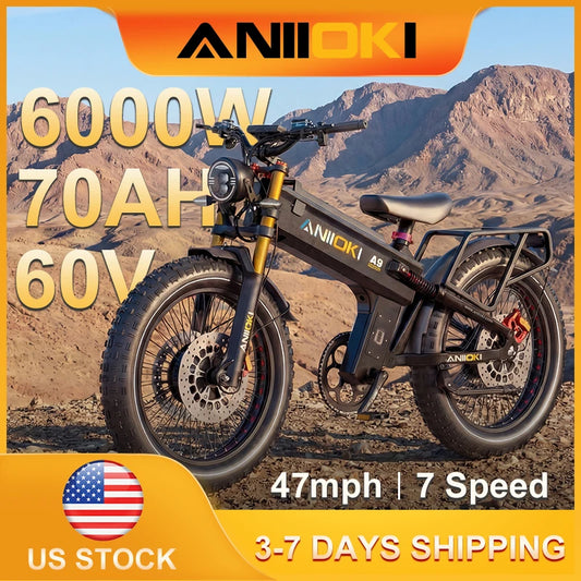 Electric Bike 6000W AWD Fat Tire High Torque Performance