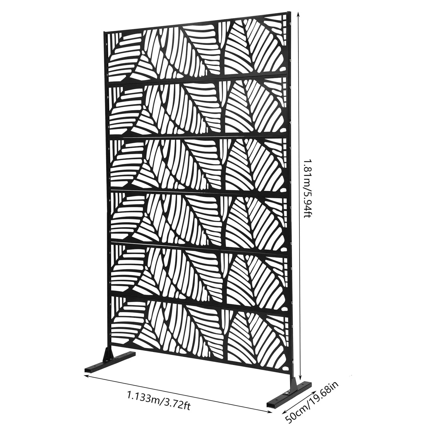 Outdoor Metal Privacy Screen Freestanding Room Divider Panels Removable