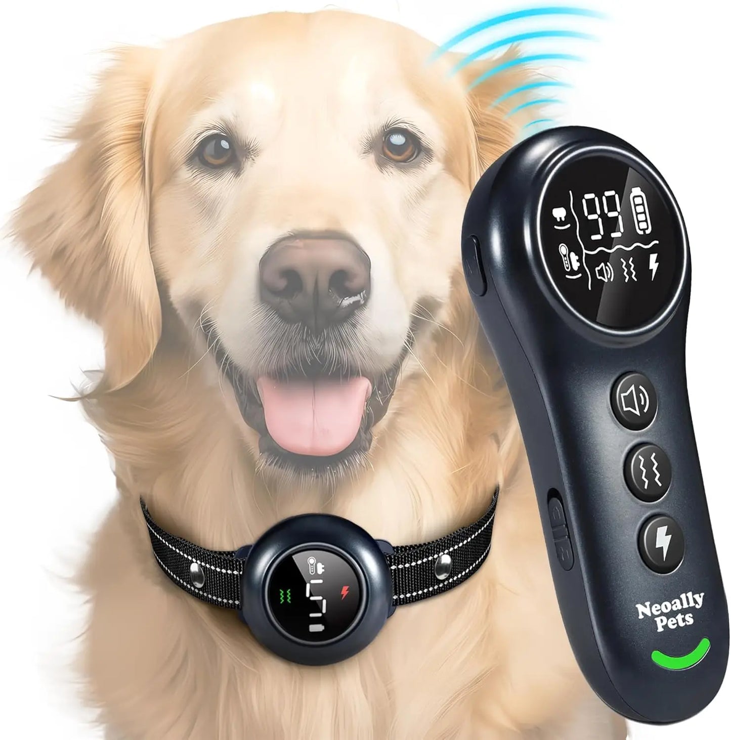 Neoally 2 in 1 Dog Training and Bark Control Collar: Smart Anti Barking Collar with and with No Remote for 5-150 lbs Small