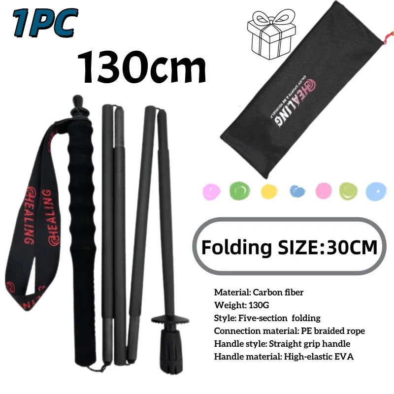 OKHEALINGCN Ultra Light Carbon Fiber Trekking Poles Folding