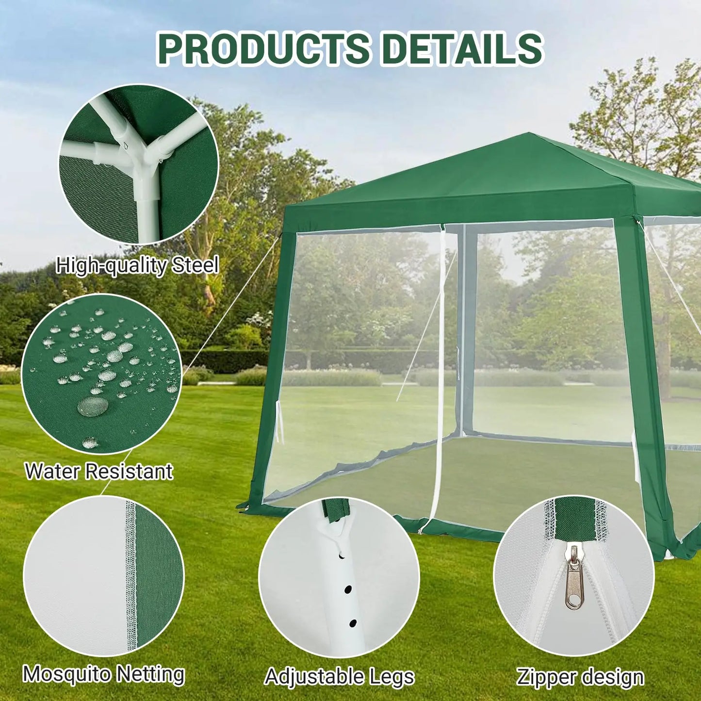 Pop Up Tent With Mosquito Net For Outdoor Family Camping