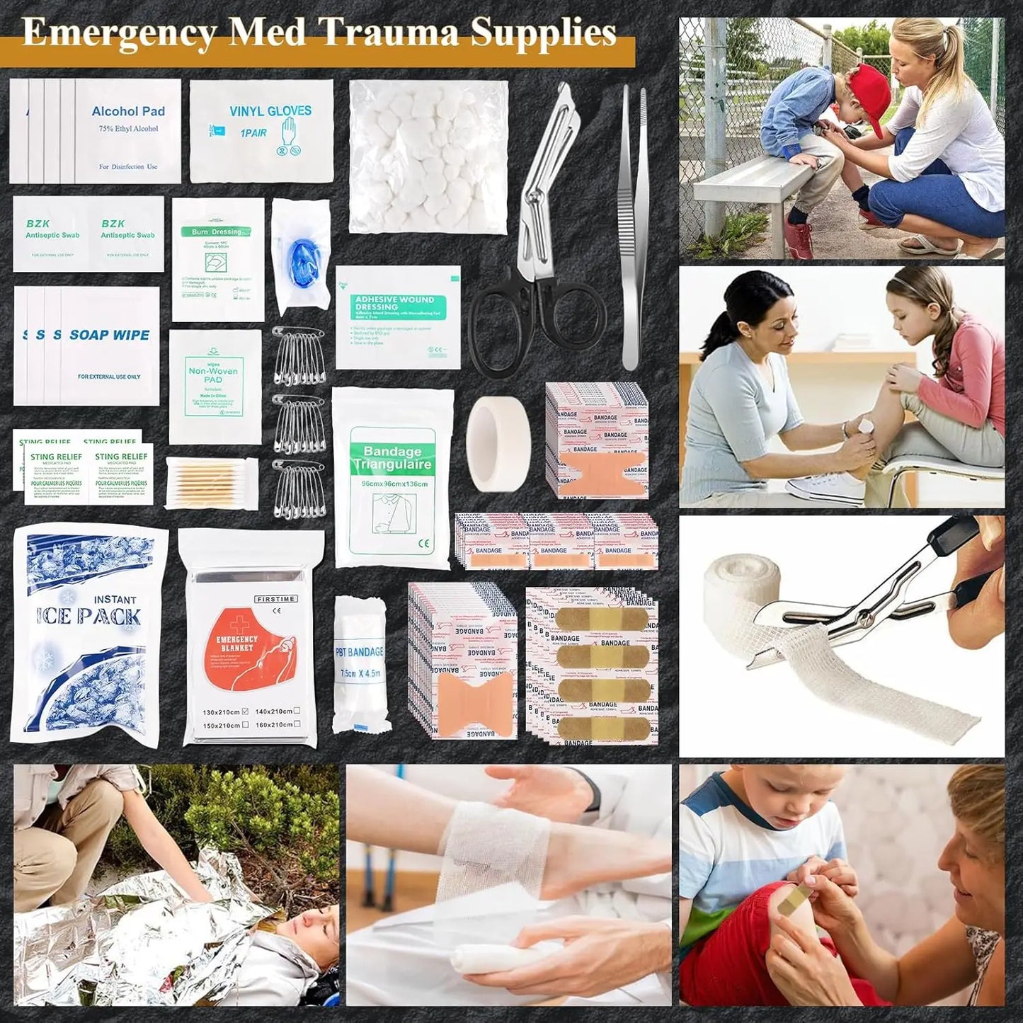 Emergency Survival Kit With First Aid Supplies