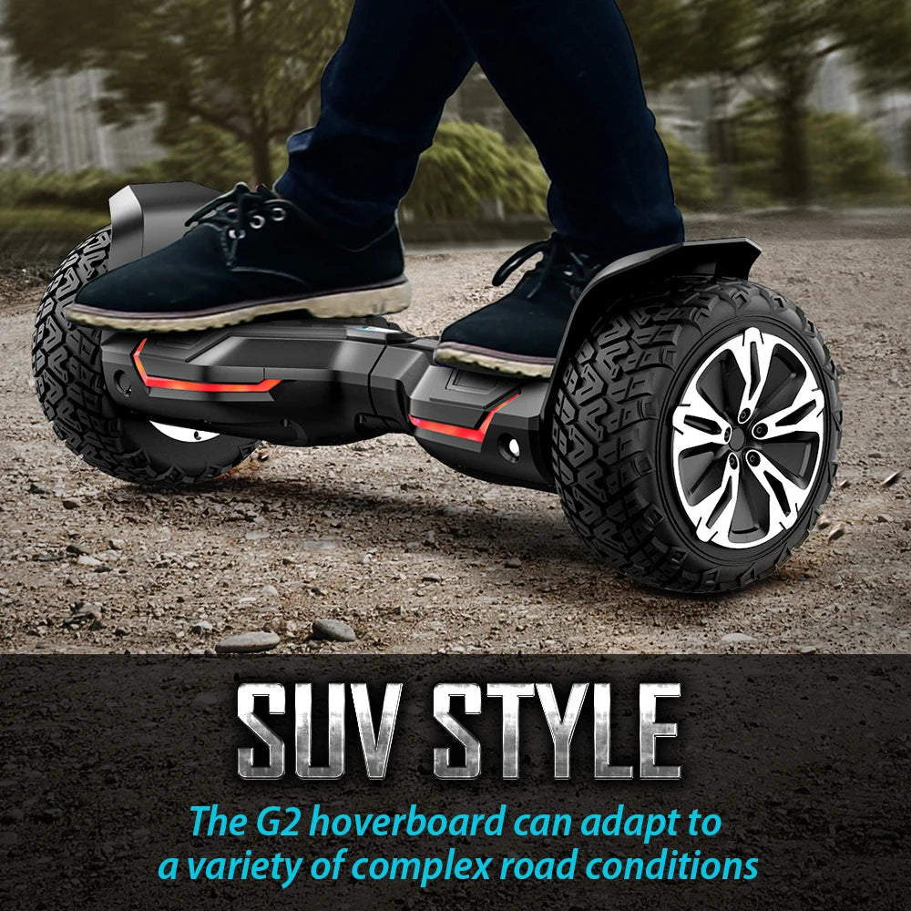 All Terrain Hoverboard UL2272 Certified Bluetooth Speakers LED Lights