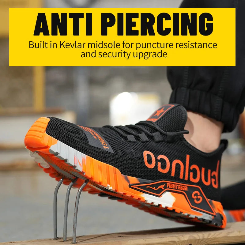 NONE Soft Sole Anti Smash Puncture Safety Shoes