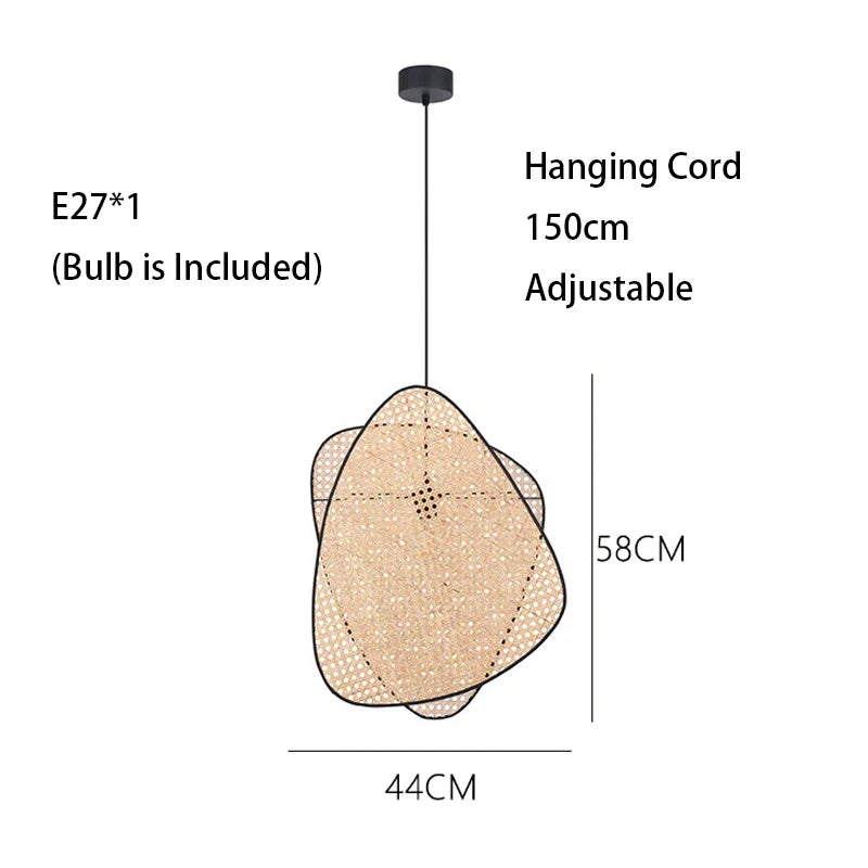 Features Rattan LED Floor Lamp For Living Room