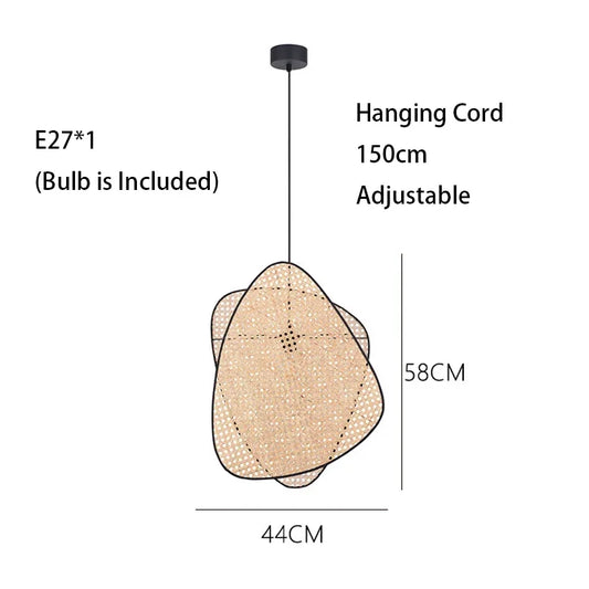 Features Rattan LED Floor Lamp For Living Room